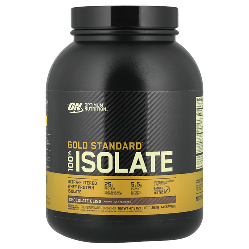 Optimum Nutrition, Gold Standard, 100% изолят, Chocolate Bliss, 1,36 кг (3 фунта)