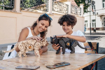 Механический Черный Кот от Eco Wood Art (EWA) - Деревянный конструктор, сборная механическая модель, 3D Пазл