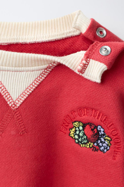 ZARA - FRUIT OF THE LOOM™ ТОЛСТОВКА С ВЫШИВКОЙ, КРАСНЫЙ