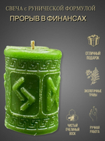 Свеча с рунической формулой Прорыв в финансов