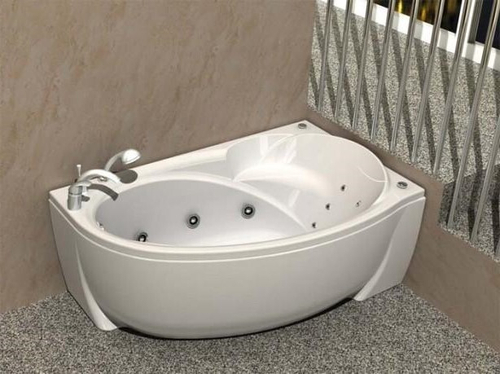 Акриловая ванна Aquatek (Акватек) Бетта 160x97 R, с каркасом и сливом-переливом