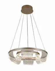 Люстра подвесная светодиодная NewRgy 3330/500 BRUSHED GREY GOLD, 68 Вт, серая