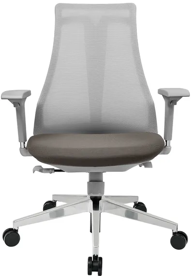 Офисное кресло Air-Chair серый пластик, база хром
