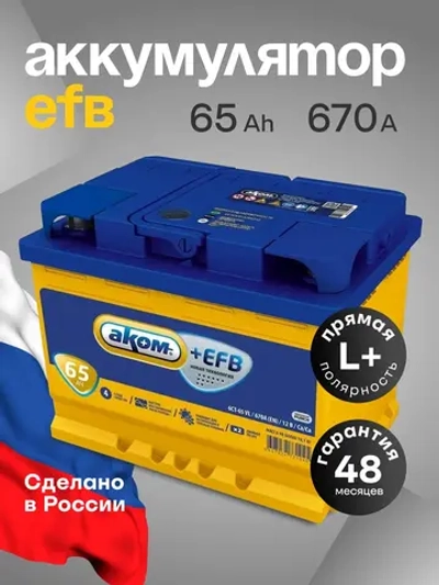 АКОМ +EFB 65Ah L+