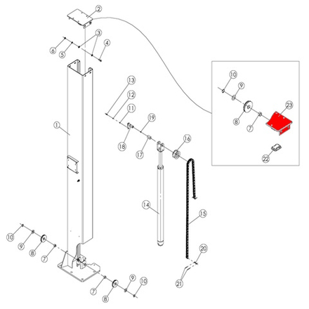Верхняя крышка колонны T4Е RAL5005