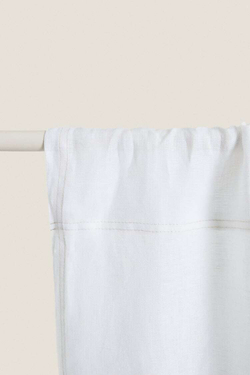 ZARA HOME XL ЛЬНЯНАЯ ЗАНАВЕСКА, БЕЛЫЙ