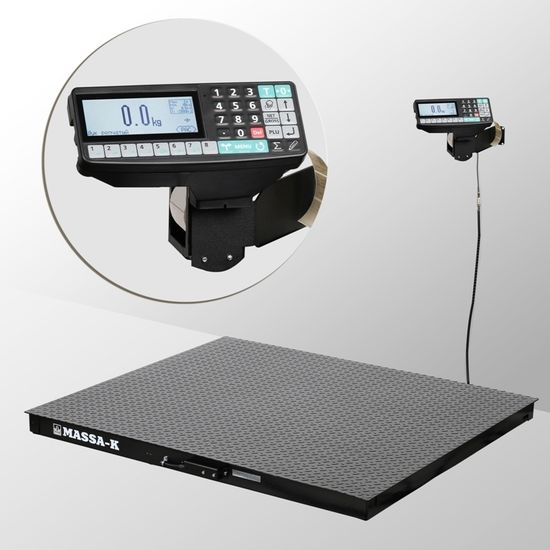 Весы платформенные МАССА-К 4D-PM-20/15-1000-RP с печатью этикеток