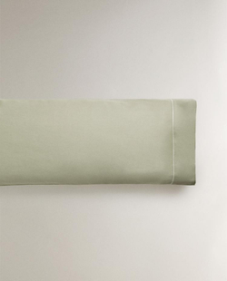 ZARA HOME САТИНОВАЯ НАВОЛОЧКА, ЗЕЛЕНЫЙ