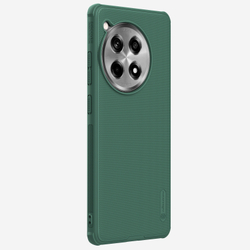 Чехол зеленого цвета (Deep Green) от Nillkin c встроенным круглым магнитом для OnePlus Ace 3 и 12R, серия Super Frosted Shield Pro Magnetic Case