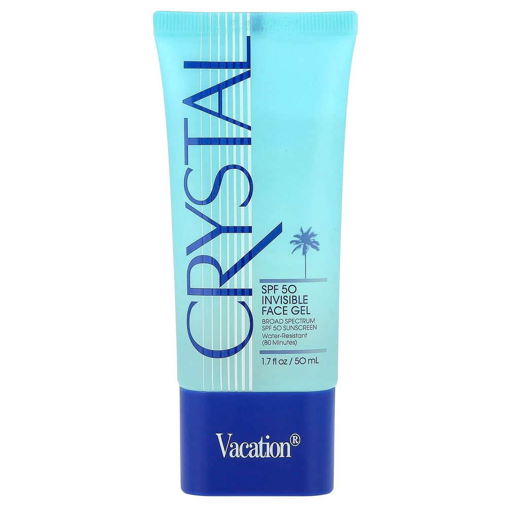 Vacation, Crystal Невидимый солнцезащитный гель для лица, SPF 50, 50 мл (1,7 жидк. унции)