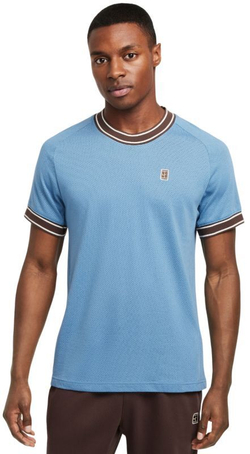 Мужская теннисная футболка Nike Court Heritage Tennis - небесный