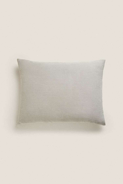 ZARA HOME ЛЬНЯНОЙ ЧЕХОЛ ДЛЯ ДЕКОРАТИВНОЙ ПОДУШКИ XXL, СВЕТЛО-ЗЕЛЕНЫЙ