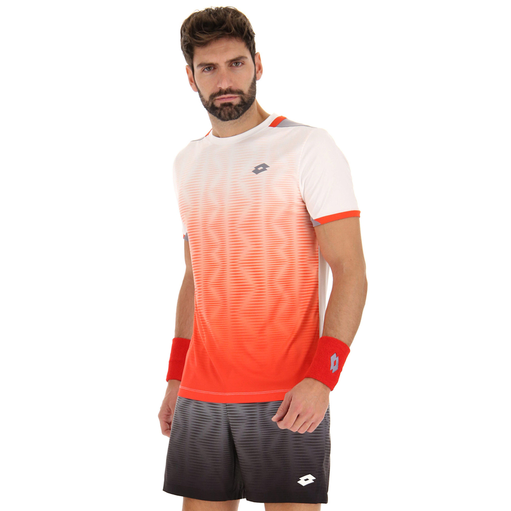 Мужское теннисное поло Lotto Top IV 2 T-Shirt Men - Red, White