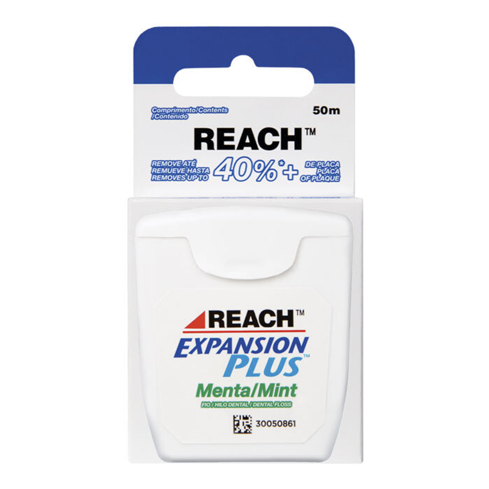 Зубная нить Reach пропитанная воском с мятным вкусом 50 м