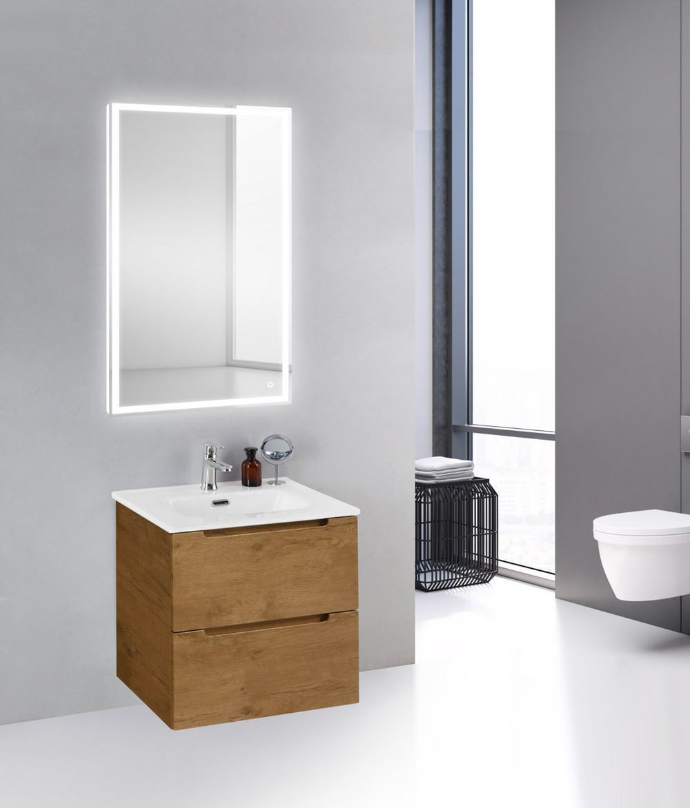 Тумба подвесная с раковиной BelBagno ETNA39-500/390-2C-SO-RN-P+BB500/390ETL