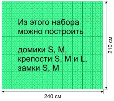 Набор для рекреационных зон школах 10" М - 240x210 см