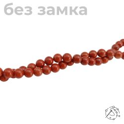 Нить бусин яшма красная 8 мм