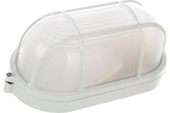 Светильник Navigator NBL-O2-60 IP54 195*105*75 овал с решеткой белый 09002