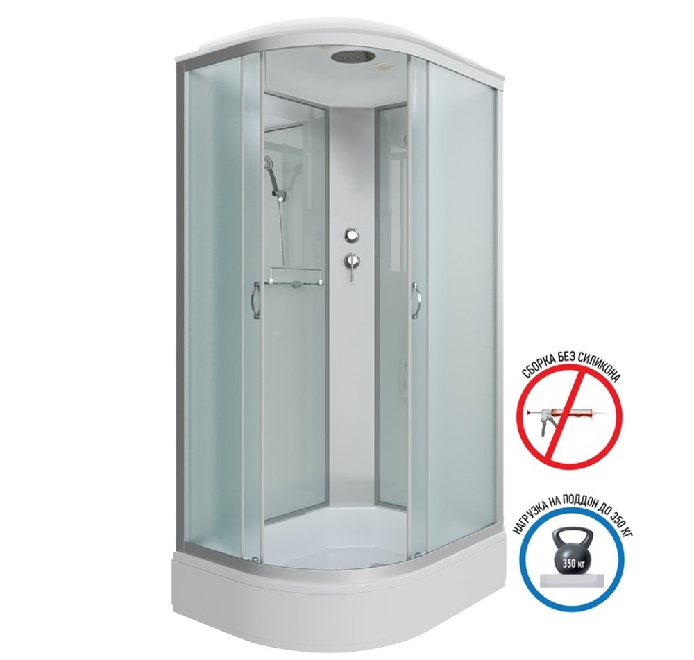 Душевая кабина Niagara Classic NG-33974-14R (90х70х215) средний поддон(26см),стекло матовое,4 места