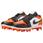 Jordan Air Jordan 1 Low Top Upper Height Baseball Shoes Men"s Orange White Black