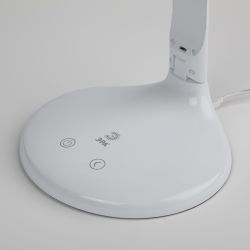 Настольный светильник ЭРА NLED-482-10W-W светодиодный с ночником белый | Светодиодные настольные лампы