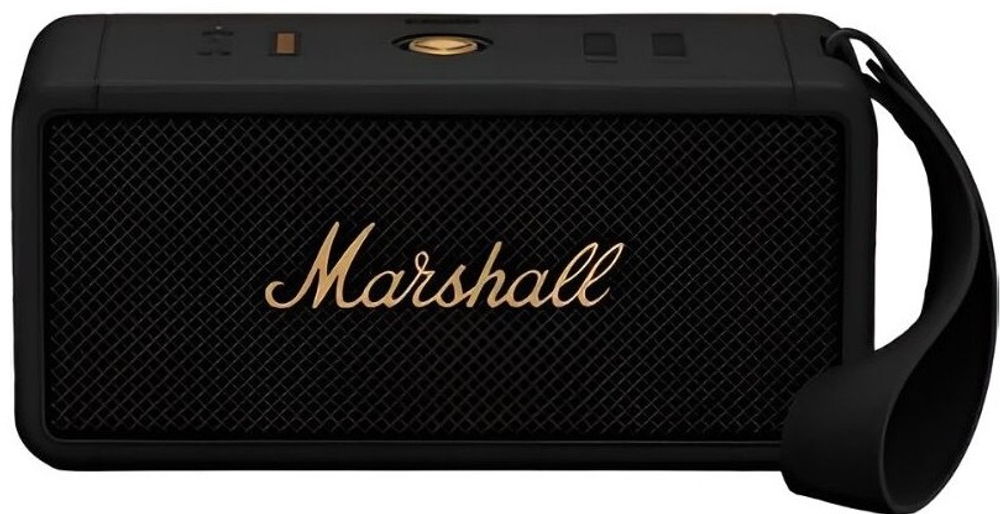 Портативная колонка Marshall Middleton Чёрный/Латунь | BLACK AND BRASS