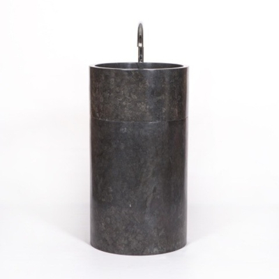 Раковина напольная из мрамора Silinder Full Polish Black MN-0398 (50*50*90 см)