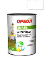 Эмаль универсальная акриловая Ореол глянцевая белая 0,9 кг