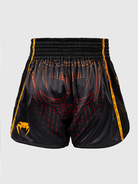 Шорты тайские Venum Quetzal Fury Black/Fury Red/Tangerine