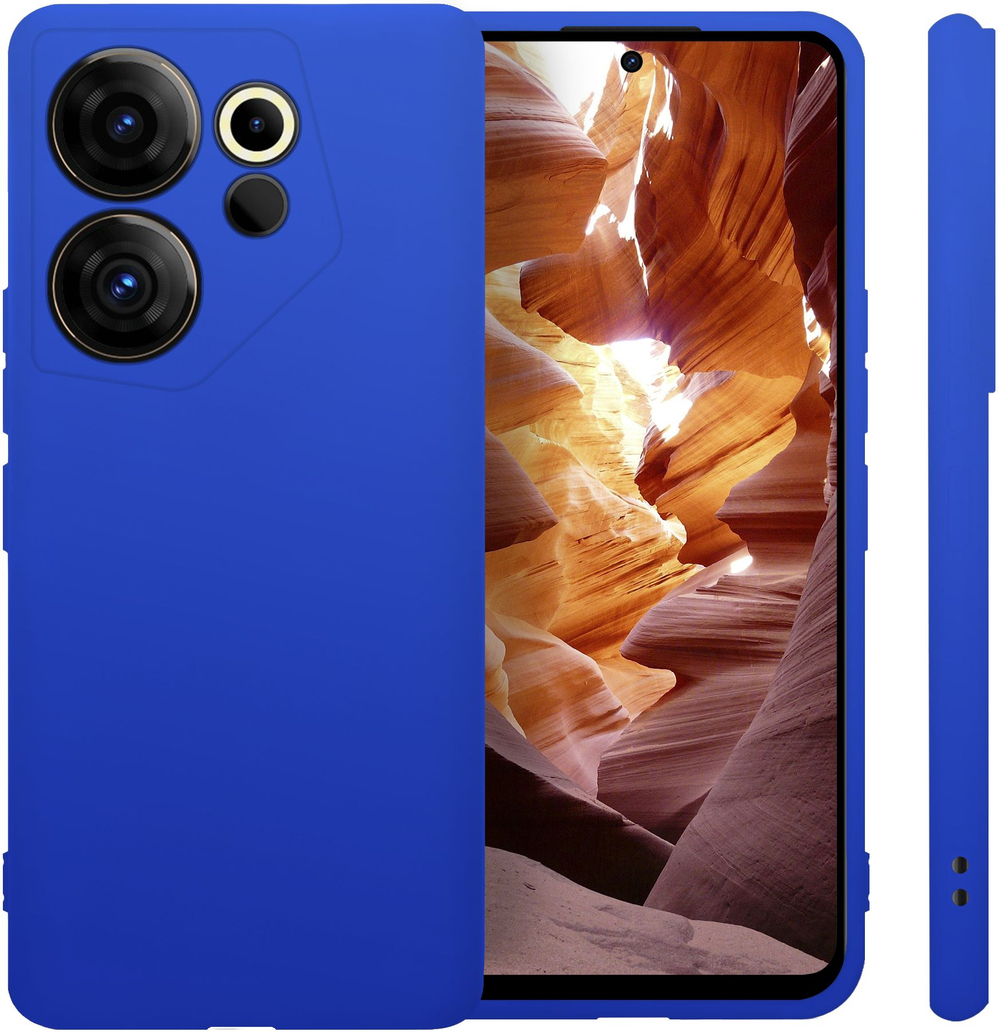 Мягкий Soft Touch чехол из силикона для TECNO CAMON 20 PREMIER с бархатной подкладкой