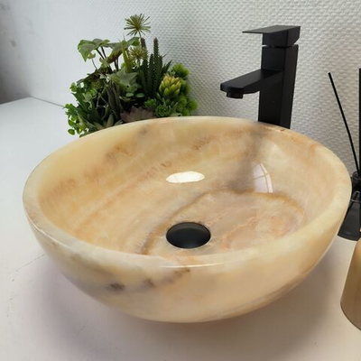 Раковина из оникса Bowl Yellow BO-63001 40x40x15 из натурального камня