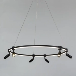 Подвесная люстра Arte Lamp RING A2186SP-1BK, 1хLED