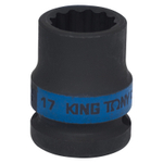 KING TONY (453017M) Головка торцевая ударная двенадцатигранная 1/2", 17 мм