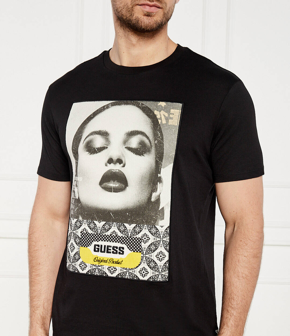 Футболка GIRL COLLAGE GUESS - черный(M4YI90 K9RM1)