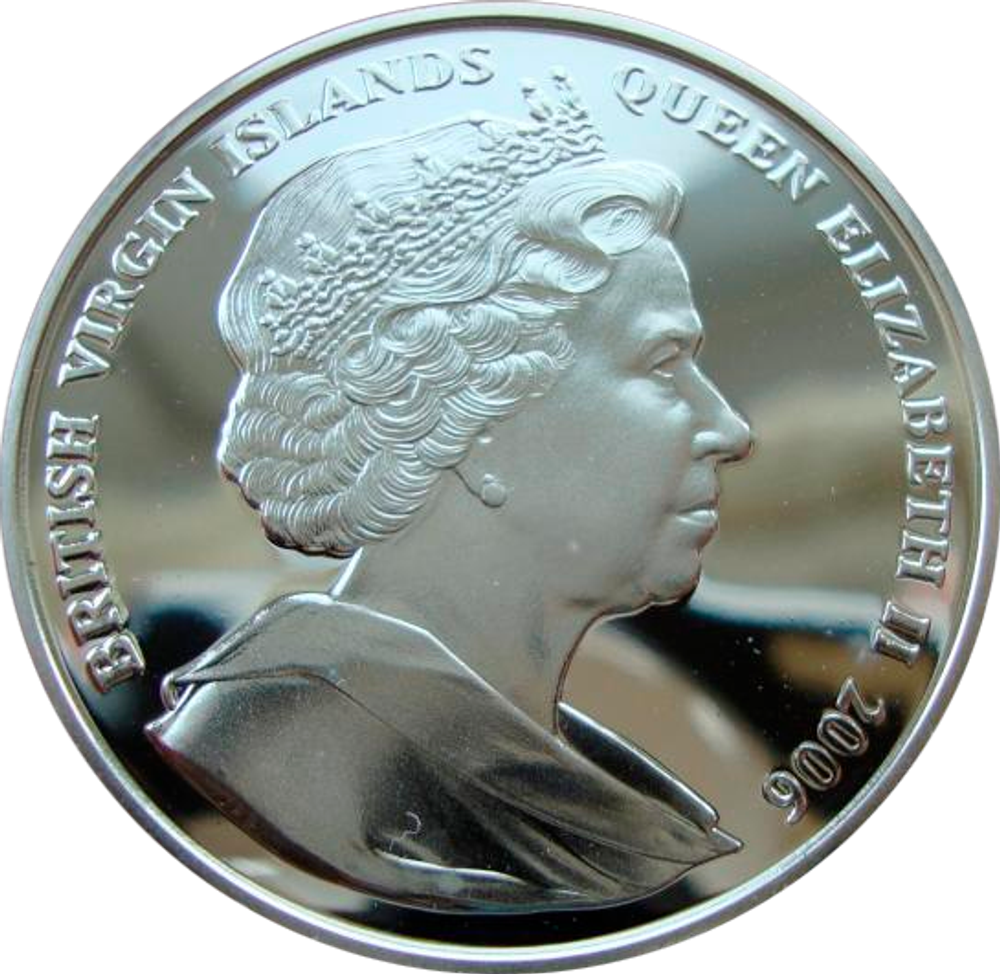 Британские Виргинские о-ва 10 долларов 2006 Король Георг V Короли и королевы Англии Серебро