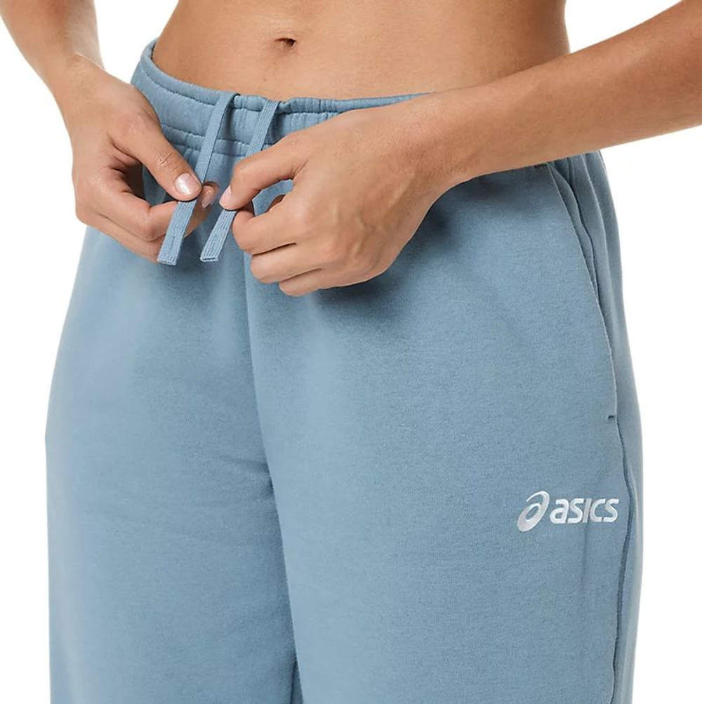 Женские теннисные брюки Asics Logo Fleece — saba blue