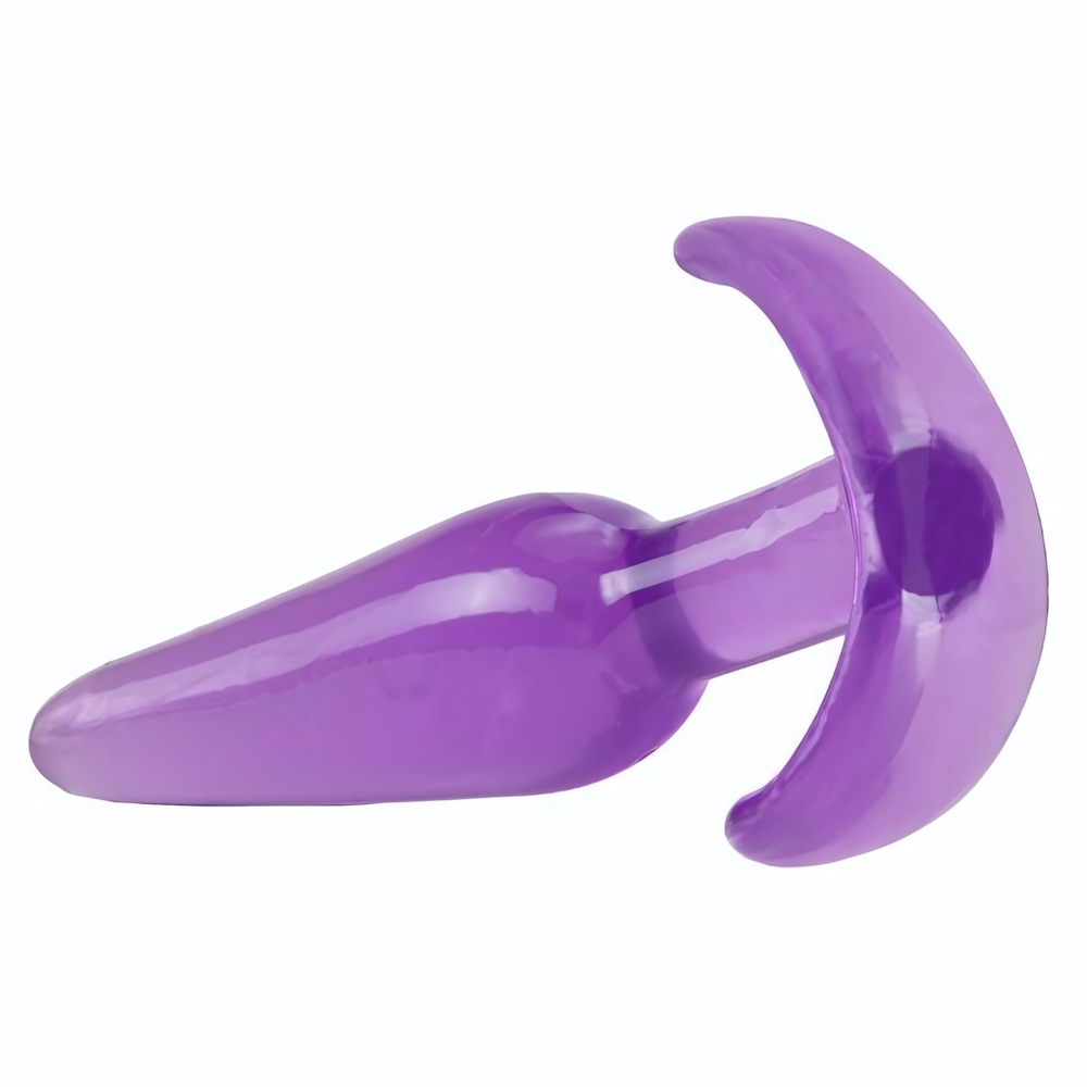 Фиолетовая анальная пробка в форме якоря Slim Anal Plug - 10,8 см. (Цвет: фиолетовый)