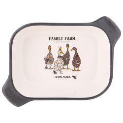 ФОРМА ДЛЯ ЗАПЕКАНИЯ "FAMILY FARM" С ПЛАСТИКОВОЙ КРЫШКОЙ 25,5*19*6,5 СМ