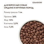 Корм сухой для собак Grandorf Dog Lamb & Turkey Ягненок с Индейкой, 1кг
