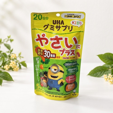 UHA Gummy Supplement KIDS «Овощи плюс» — детские витамины в жевательных пастилках