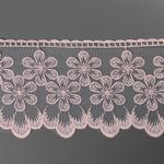 Кружево на сетке шир.130 мм / 13.71 метра, диз.BL.40468 цв.R1815 розовый, Kruzhevo
