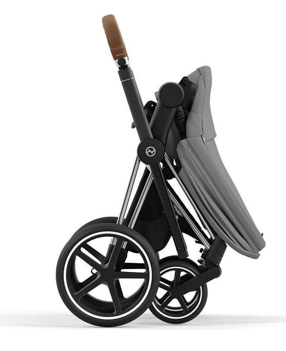 Коляска Cybex Priam IV Chrome Brown complete Cloud T Peach Pink Plus Base T 4 в 1 Mirage Grey