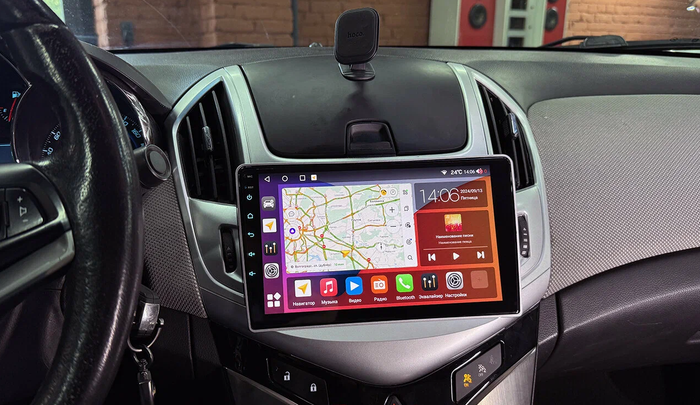 Магнитола для Chevrolet Cruze 2012-2015 - Kuberg QLed, Android 14, TS105, Быстрейшая, CarPlay, SIM-слот