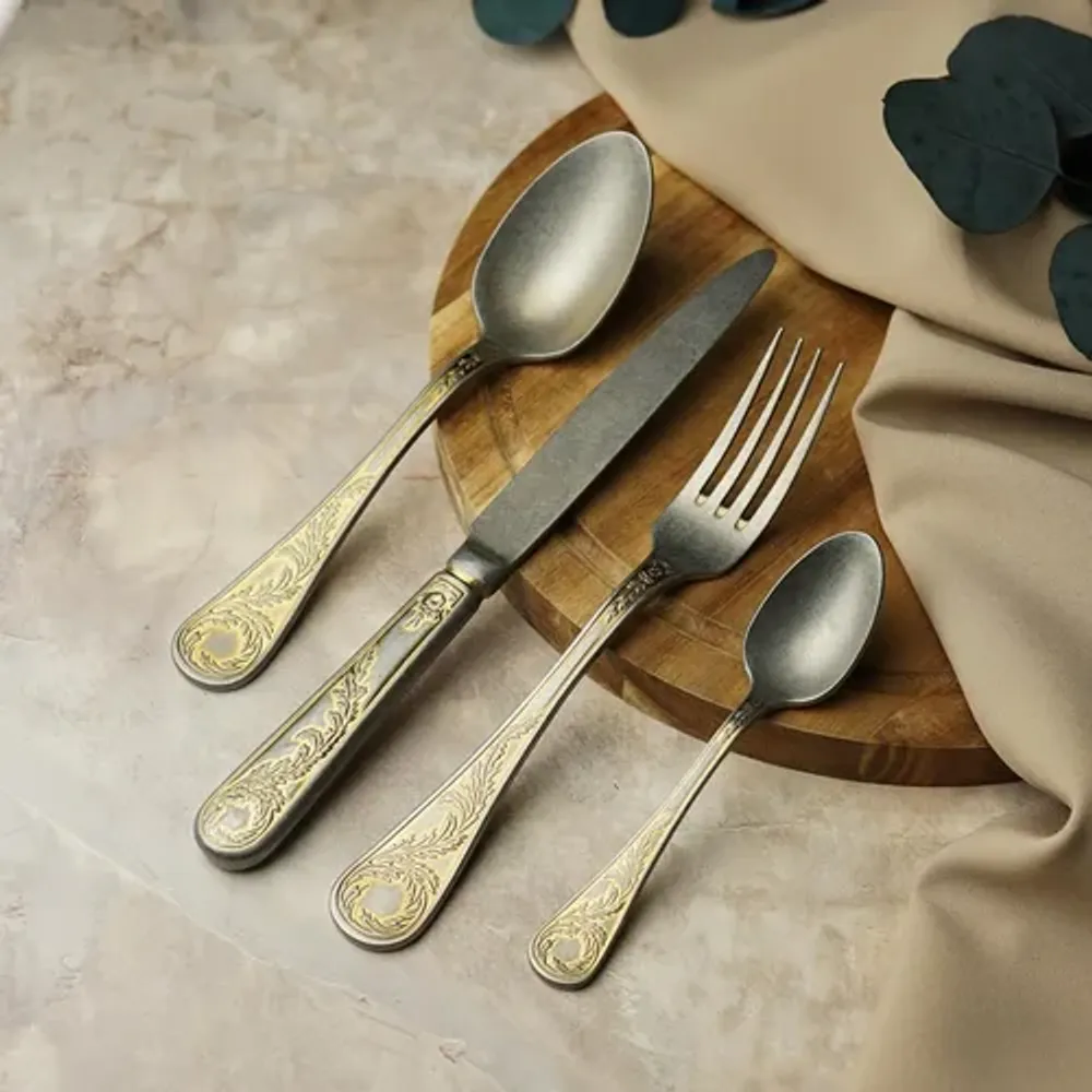 Нож десертный 20,7 см матовый с золотом Lord Vintage Style P.L. Proff Cuisine [12]
