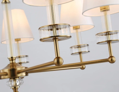Светильник подвесной LH71023/7 BS/WH латунь/белый E14*7 max 40W D820*1130