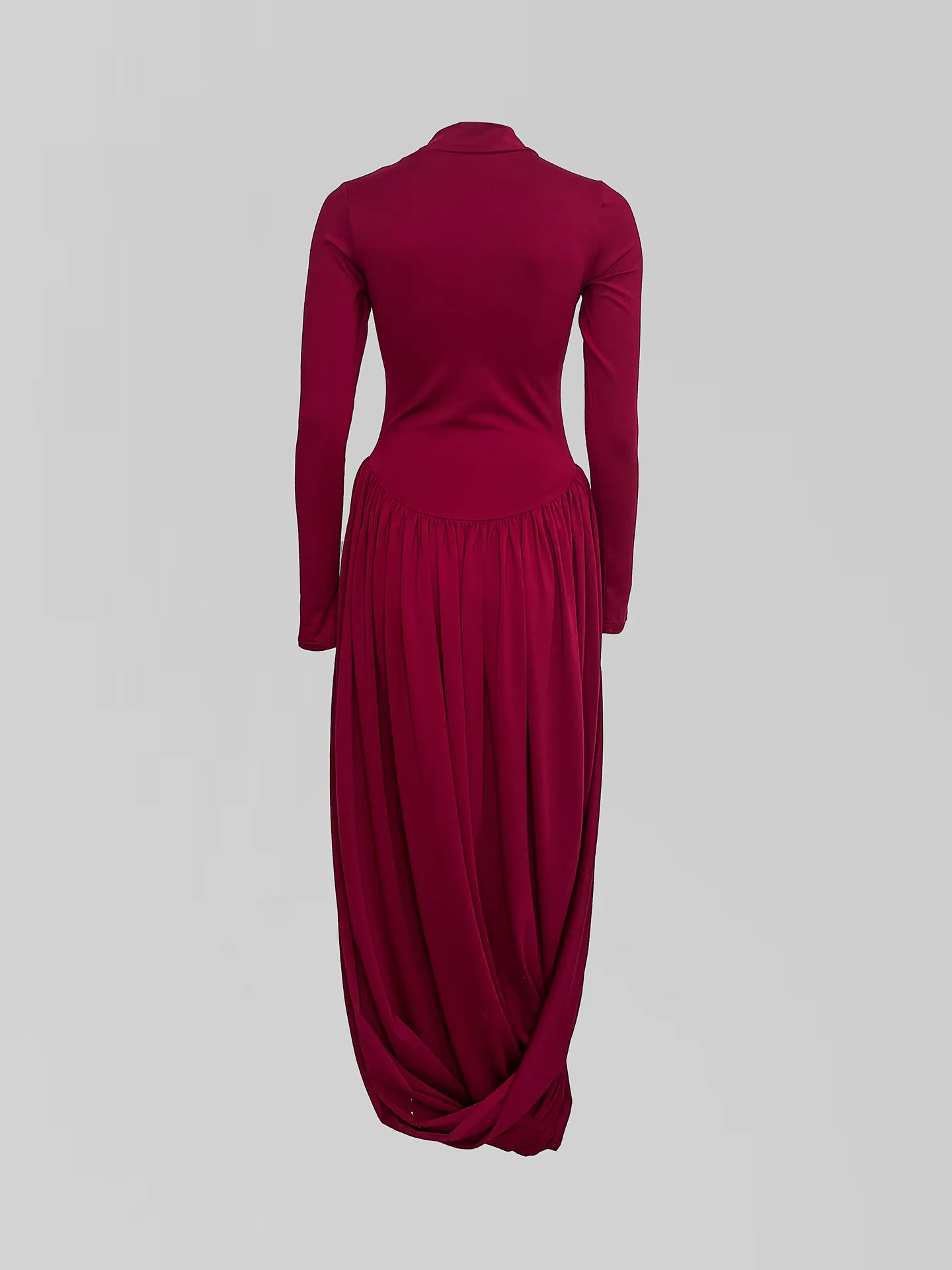 Платье Sun collection однотонное удлиненное с юбкой-баллон