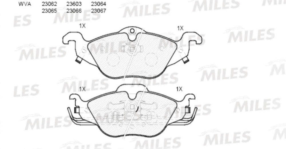 MILES - E100476-MLS - Komplet plocica, disk-kocnica