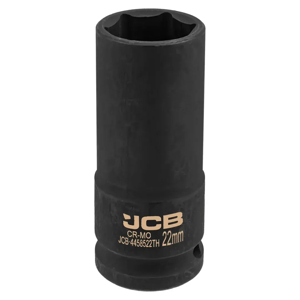 Головка ударная глубокая тонкостенная 1/2'', 22мм (6гр.) JCB JCB-4458522ТН