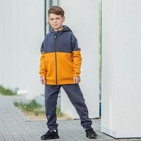 Толстовка Колор блок "Графит/Янтарь" утепленная