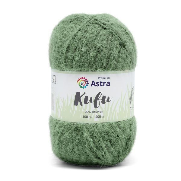 Пряжа Astra Premium (Астра Премиум) Киви (Kiwi) / уп.3 мот. по 100 г, 200 м, 08 полынь